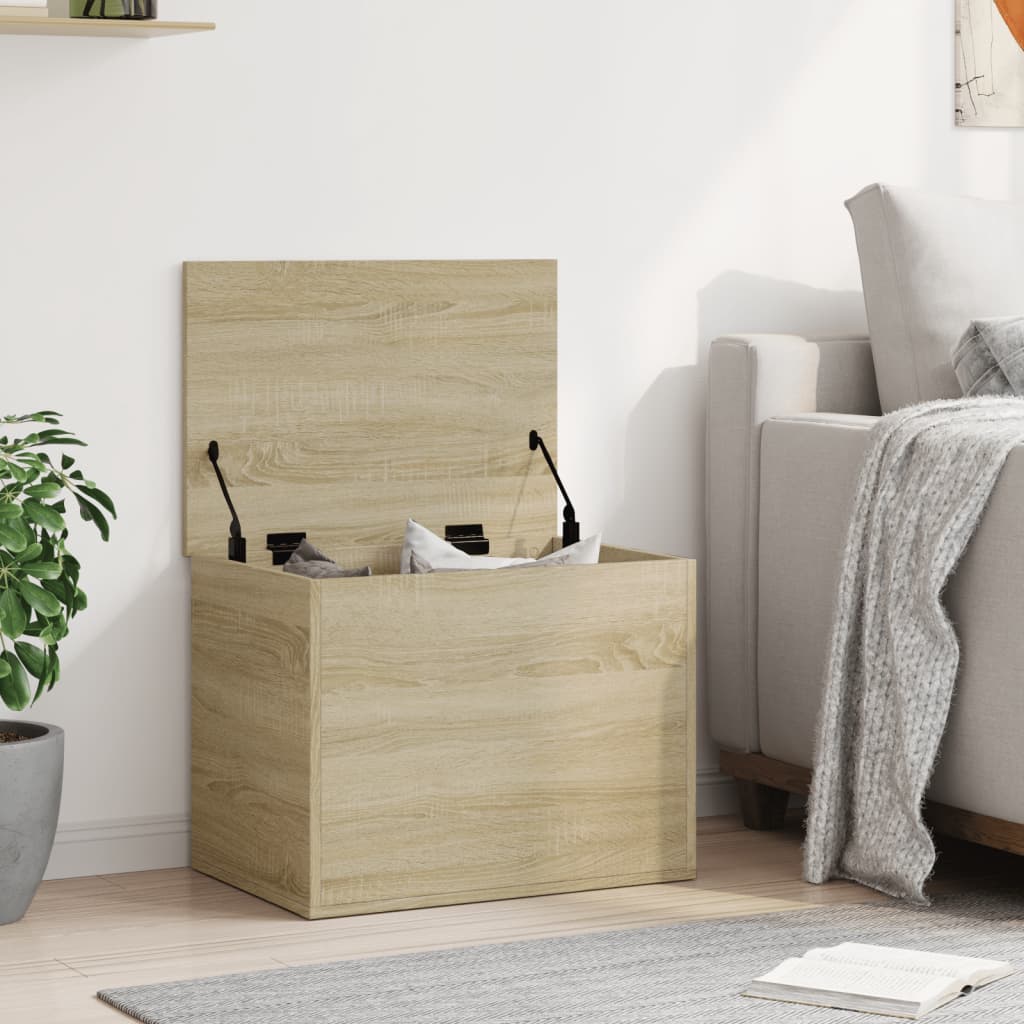 Opbergbox 60x42x46 cm bewerkt hout sonoma eikenkleurig