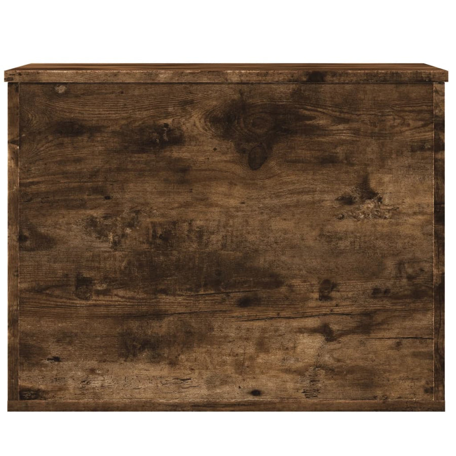 Opbergbox 60x42x46 cm bewerkt hout gerookt eikenkleurig
