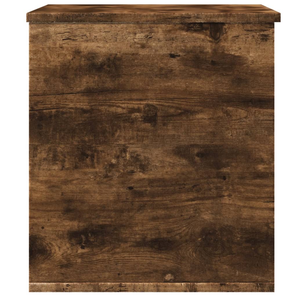 Opbergbox 60x42x46 cm bewerkt hout gerookt eikenkleurig