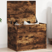 Storage box 60x42x46 cm treated wood smoked oak finish