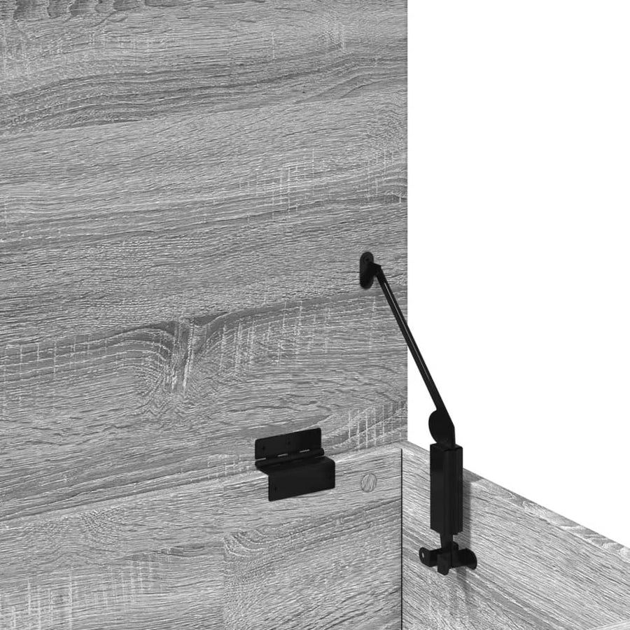 Opbergbox 100x42x46 cm bewerkt hout grijs sonoma eikenkleurig