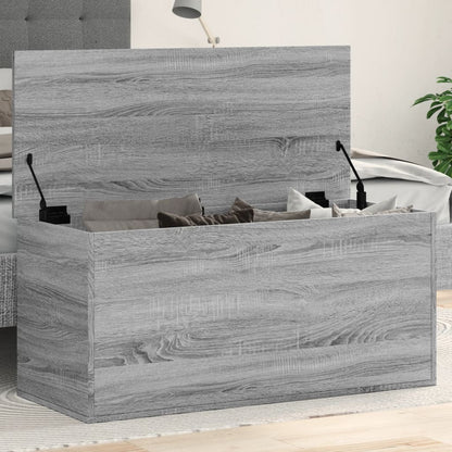 Opbergbox 100x42x46 cm bewerkt hout grijs sonoma eikenkleurig