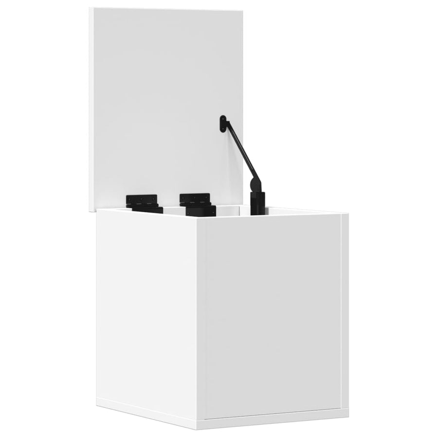 Opbergbox 30x35x35 cm bewerkt hout wit
