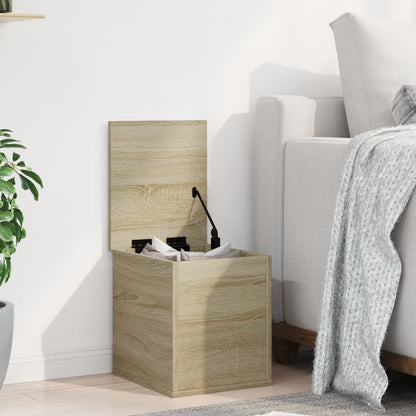 Opbergbox 30x35x35 cm bewerkt hout sonoma eikenkleurig