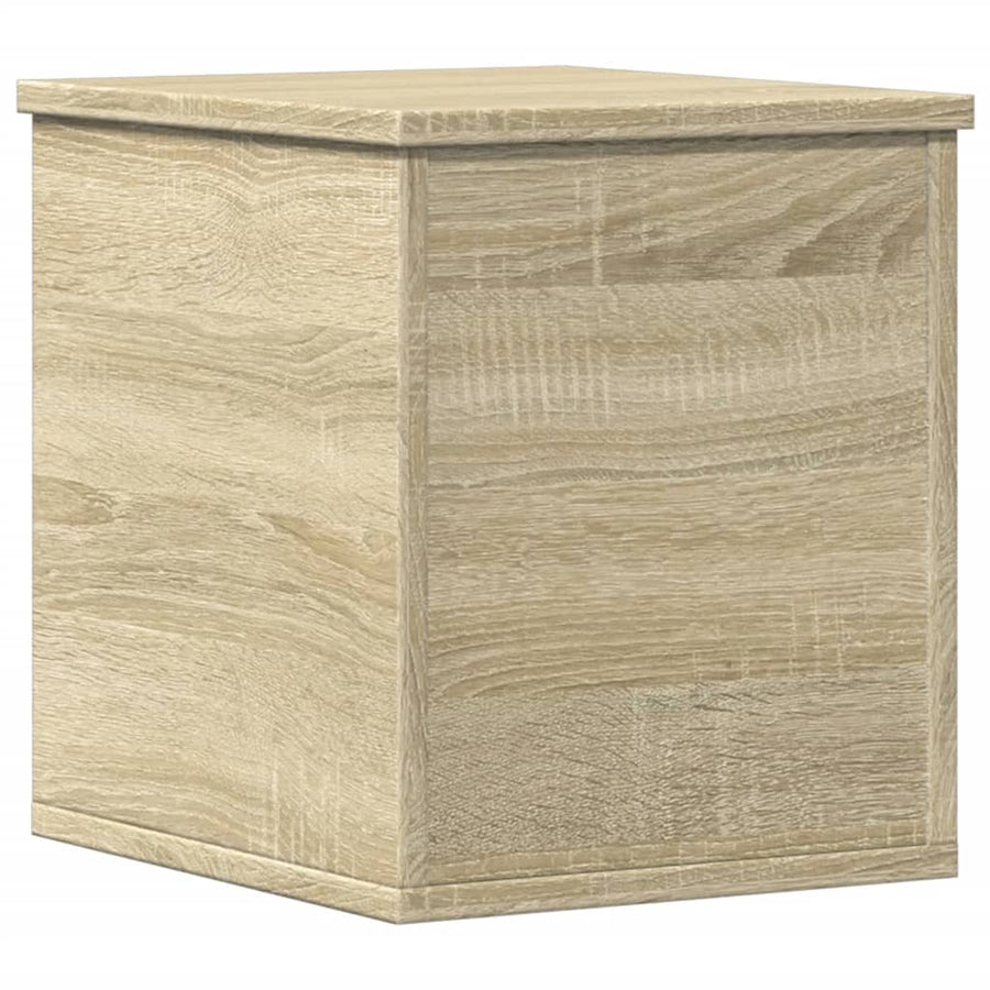 Opbergbox 30x35x35 cm bewerkt hout sonoma eikenkleurig