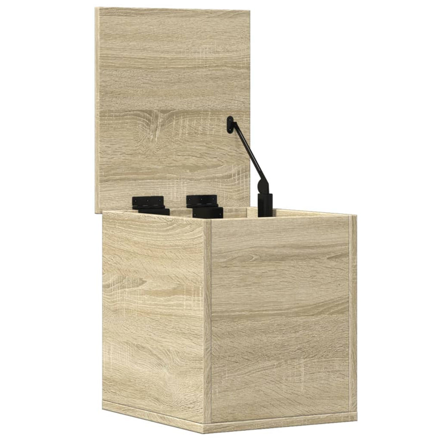 Opbergbox 30x35x35 cm bewerkt hout sonoma eikenkleurig