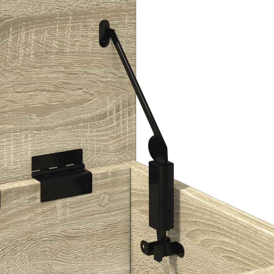 Opbergbox 30x35x35 cm bewerkt hout sonoma eikenkleurig