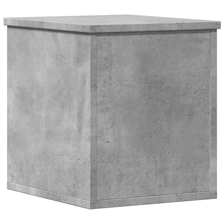 Opbergbox 30x35x35 cm bewerkt hout betongrijs