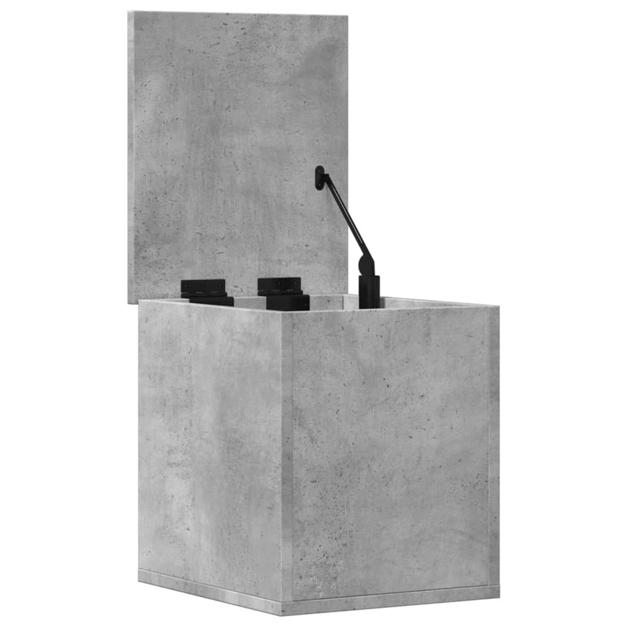 Opbergbox 30x35x35 cm bewerkt hout betongrijs