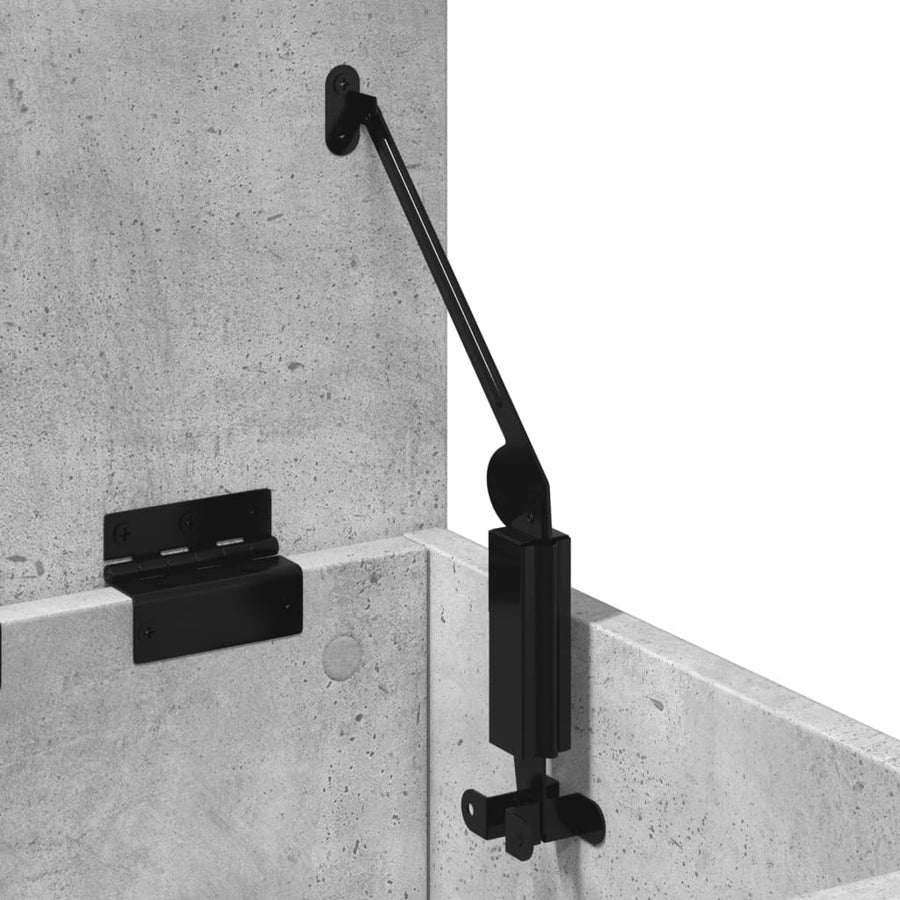 Opbergbox 30x35x35 cm bewerkt hout betongrijs