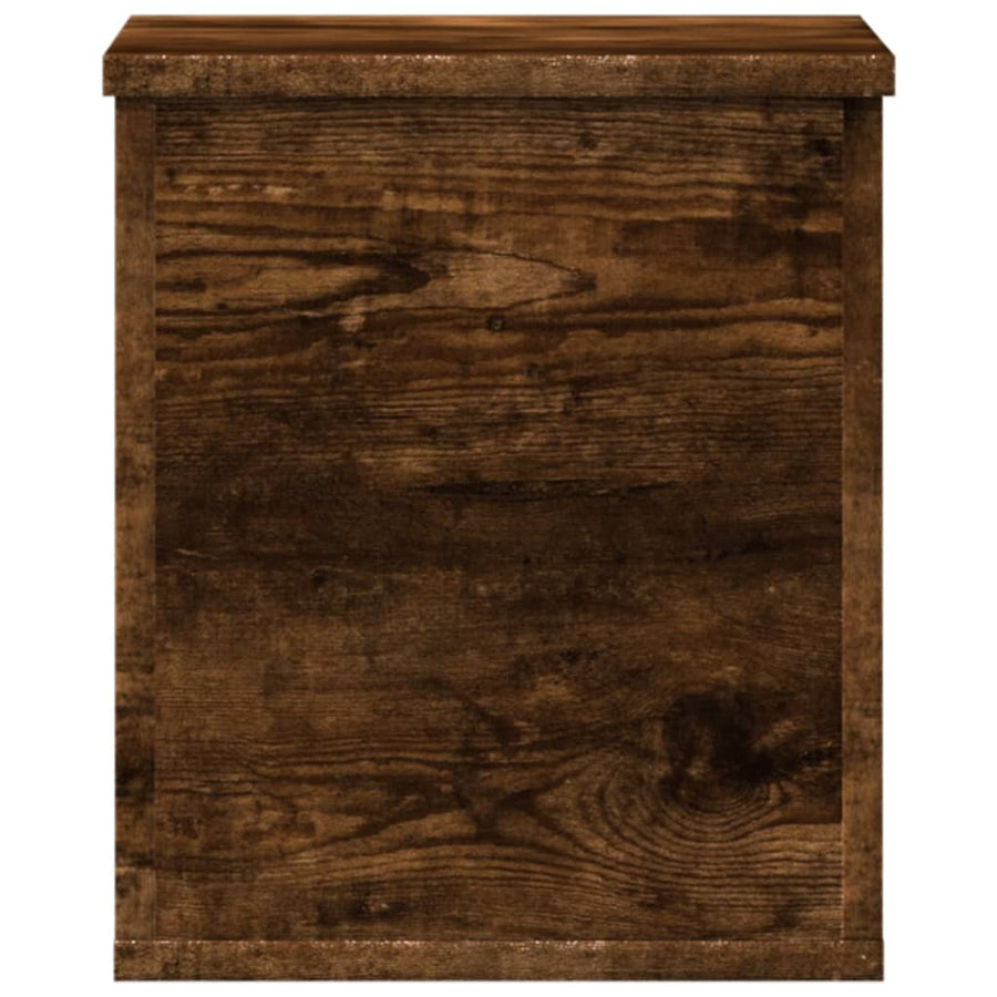 Opbergbox 30x35x35 cm bewerkt hout gerookt eikenkleurig
