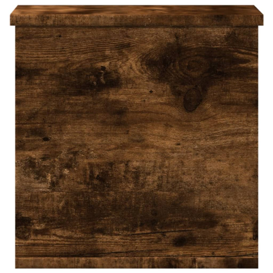Opbergbox 30x35x35 cm bewerkt hout gerookt eikenkleurig