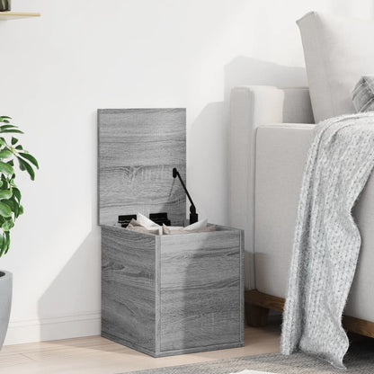Opbergbox 30x35x35 cm bewerkt hout grijs sonoma eikenkleurig
