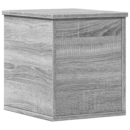 Opbergbox 30x35x35 cm bewerkt hout grijs sonoma eikenkleurig