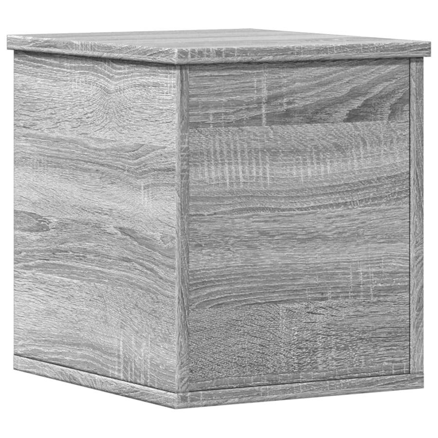 Opbergbox 30x35x35 cm bewerkt hout grijs sonoma eikenkleurig