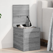 Opbergbox 30x35x35 cm bewerkt hout grijs