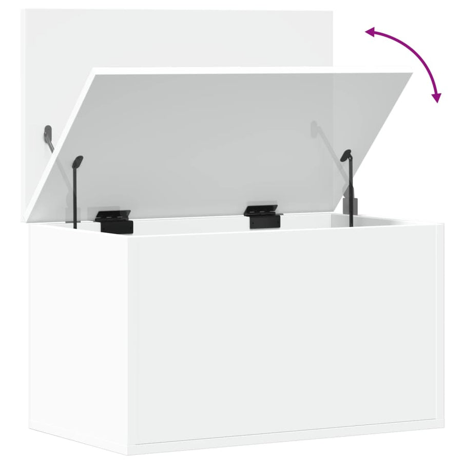 Opbergbox 60x35x35 cm bewerkt hout wit