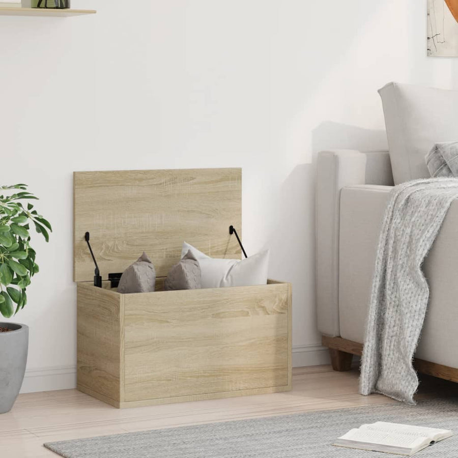 Opbergbox Bewerkt Hout Kleurig 60 x 35 x 35 cm Sonoma eiken