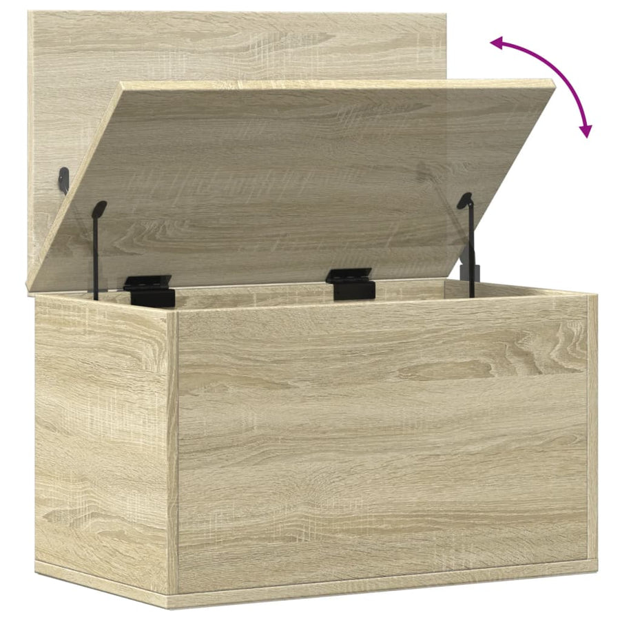 Opbergbox Bewerkt Hout Kleurig 60 x 35 x 35 cm Sonoma eiken