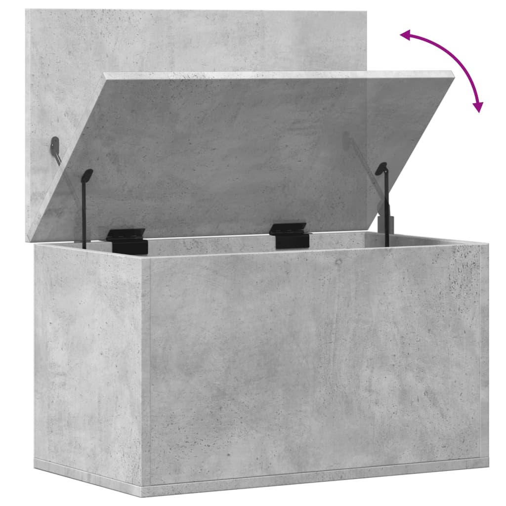 Opbergbox 60x35x35 cm bewerkt hout betongrijs
