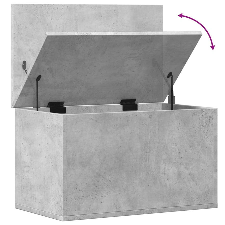 Opbergbox 60x35x35 cm bewerkt hout betongrijs