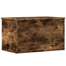 Opbergbox 60x35x35 cm bewerkt hout gerookt eikenkleurig