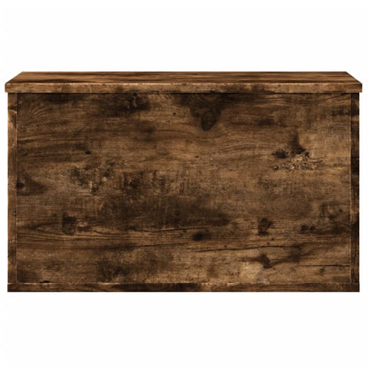 Opbergbox 60x35x35 cm bewerkt hout gerookt eikenkleurig