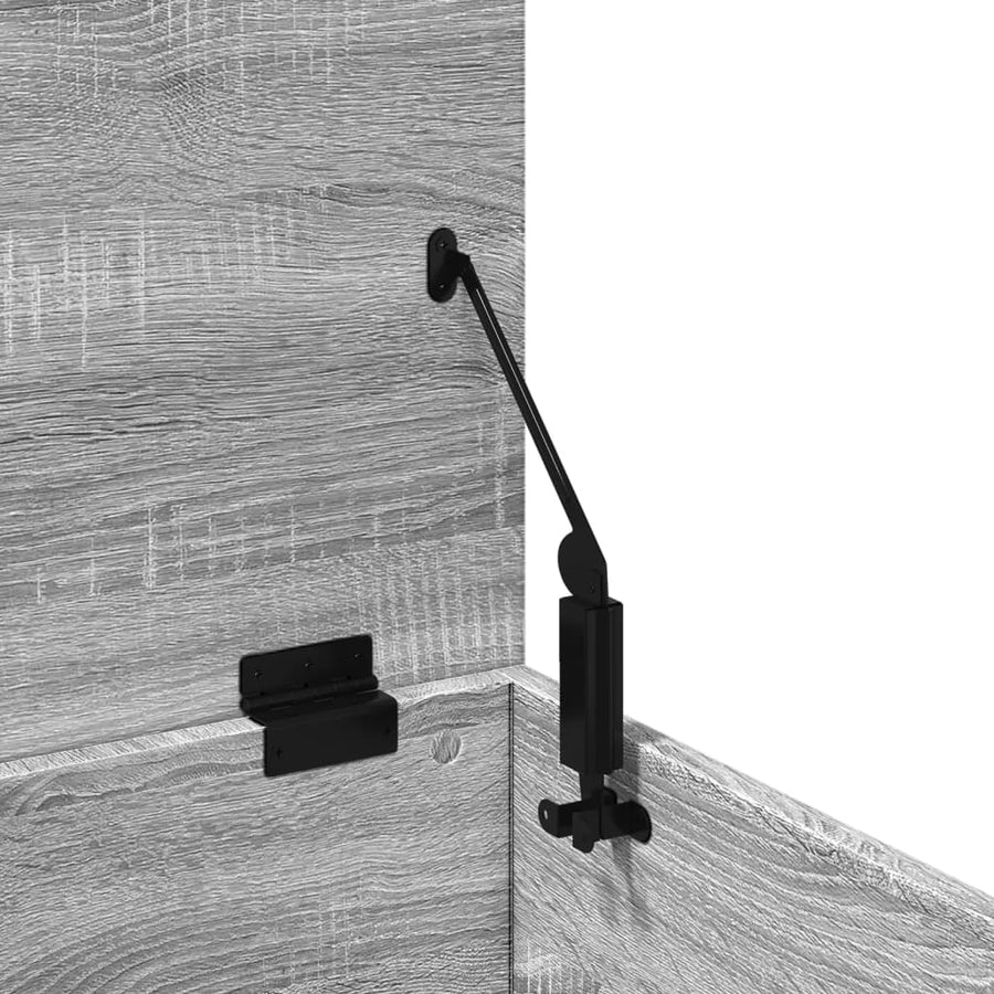 Opbergbox 60x35x35 cm bewerkt hout grijs sonoma eikenkleurig