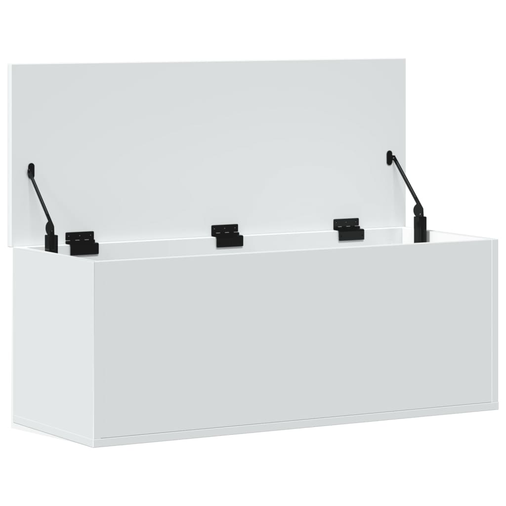Opbergbox 90x35x35 cm bewerkt hout wit