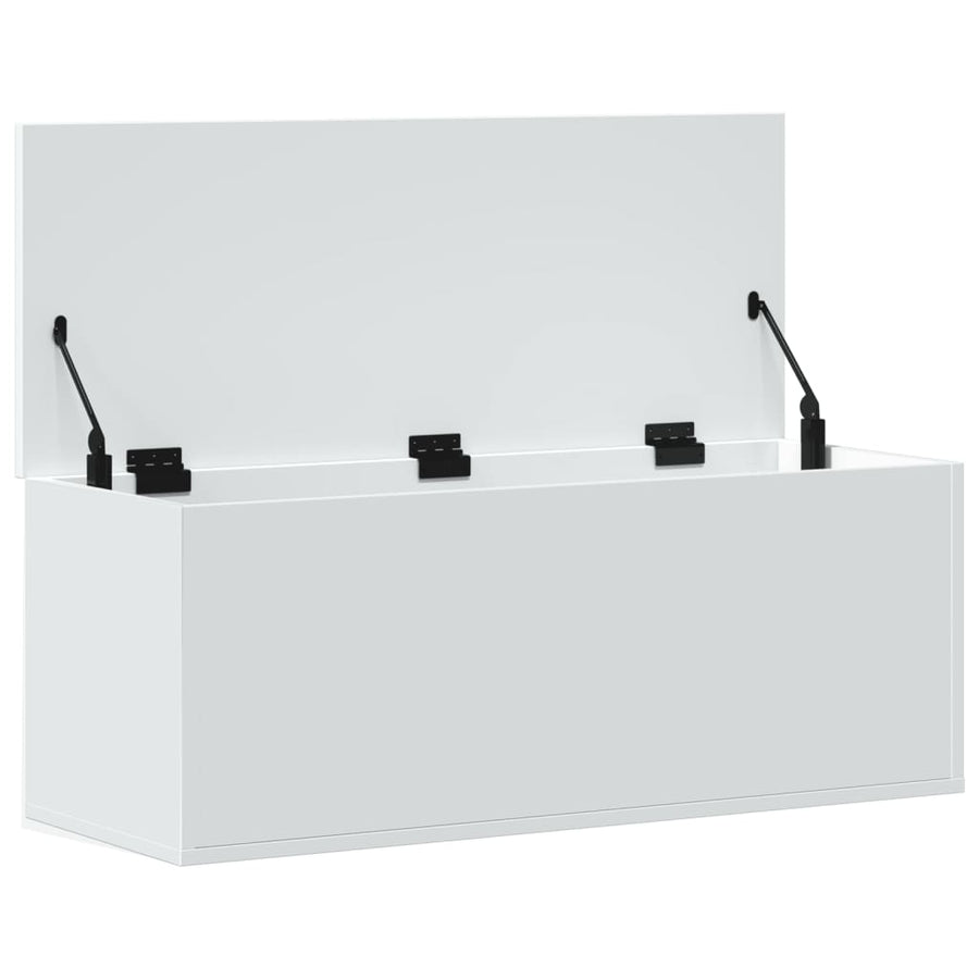 Opbergbox 90x35x35 cm bewerkt hout wit