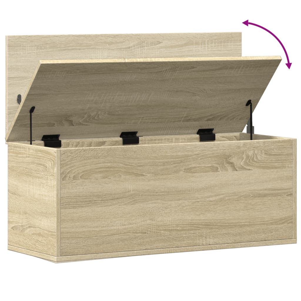 Opbergbox 90x35x35 cm bewerkt hout sonoma eikenkleurig