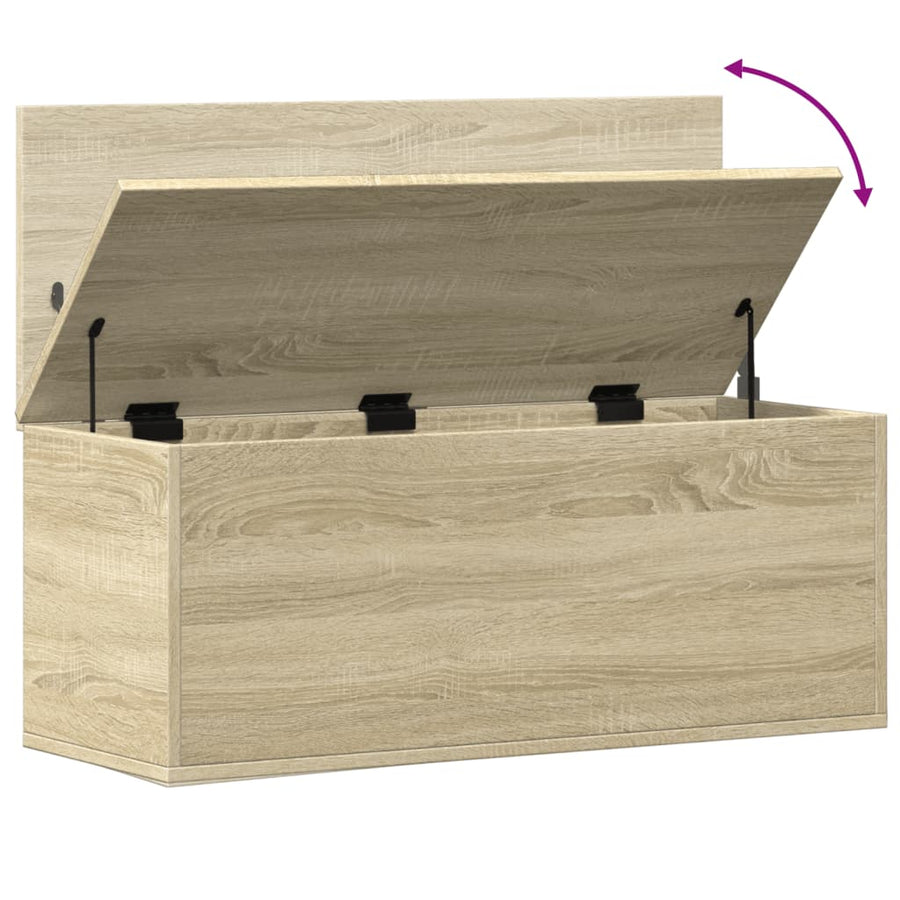 Opbergbox 90x35x35 cm bewerkt hout sonoma eikenkleurig