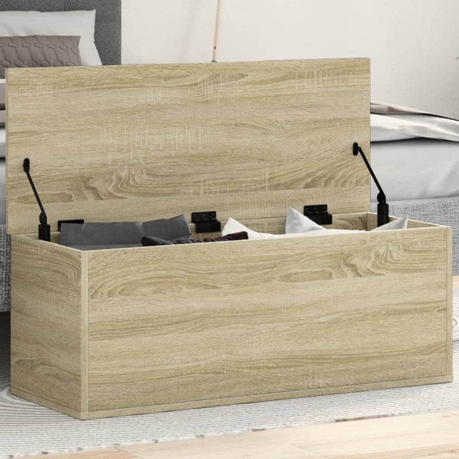 Opbergbox 90x35x35 cm bewerkt hout sonoma eikenkleurig