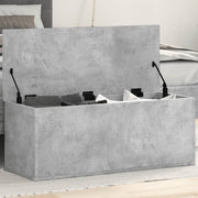 Storage box 90x35x35 cm treated wood concrete grey
