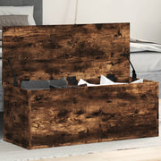 Storage box 90x35x35 cm treated wood smoked oak finish