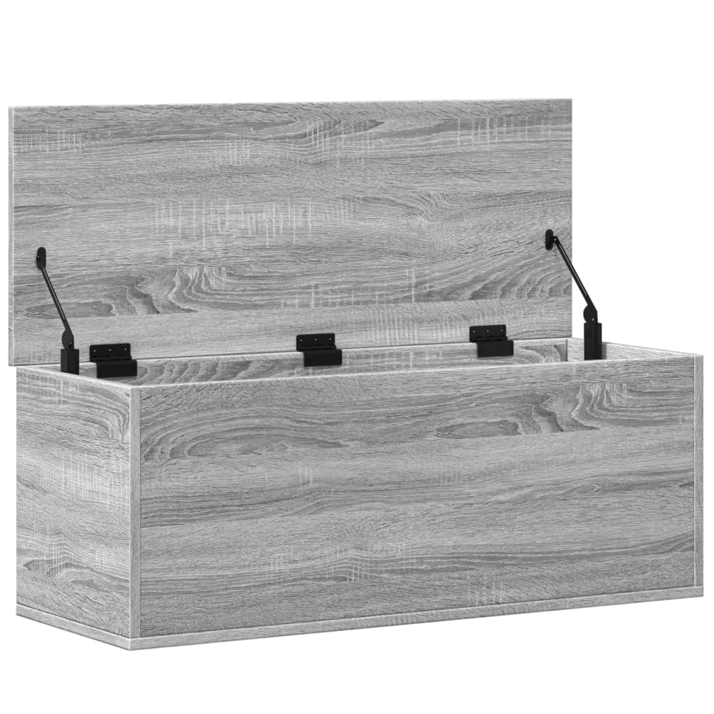 Opbergbox 90x35x35 cm bewerkt hout grijs sonoma eikenkleurig