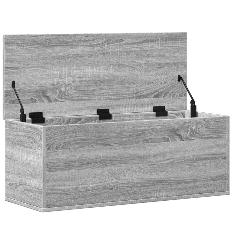 Opbergbox 90x35x35 cm bewerkt hout grijs sonoma eikenkleurig