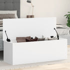 Storage box 102x35x35 cm processed wood white