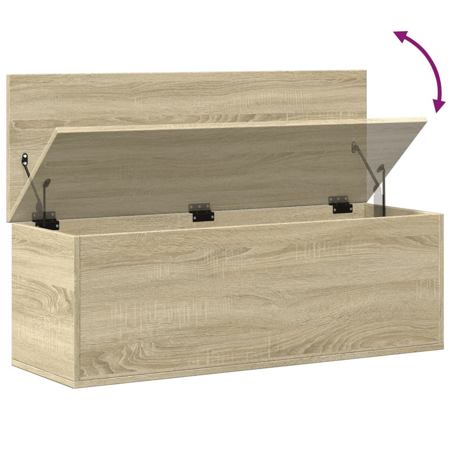 Opbergbox 102x35x35 cm bewerkt hout sonoma eikenkleurig