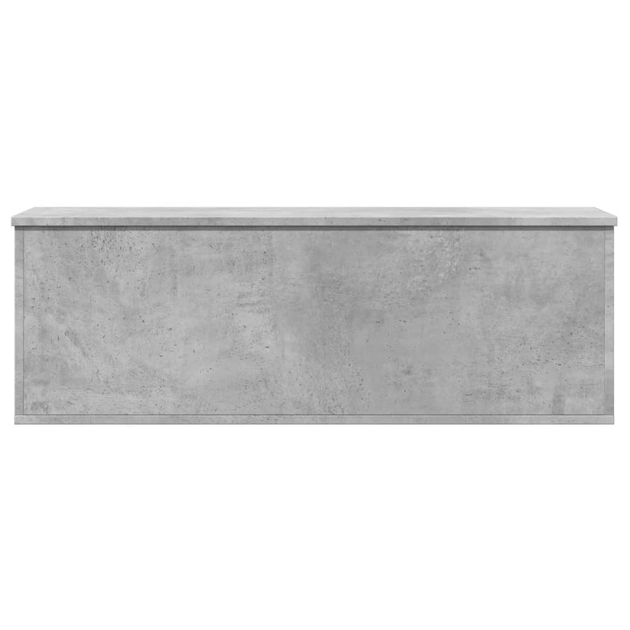 Opbergbox 102x35x35 cm bewerkt hout betongrijs