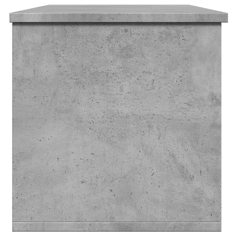 Opbergbox 102x35x35 cm bewerkt hout betongrijs