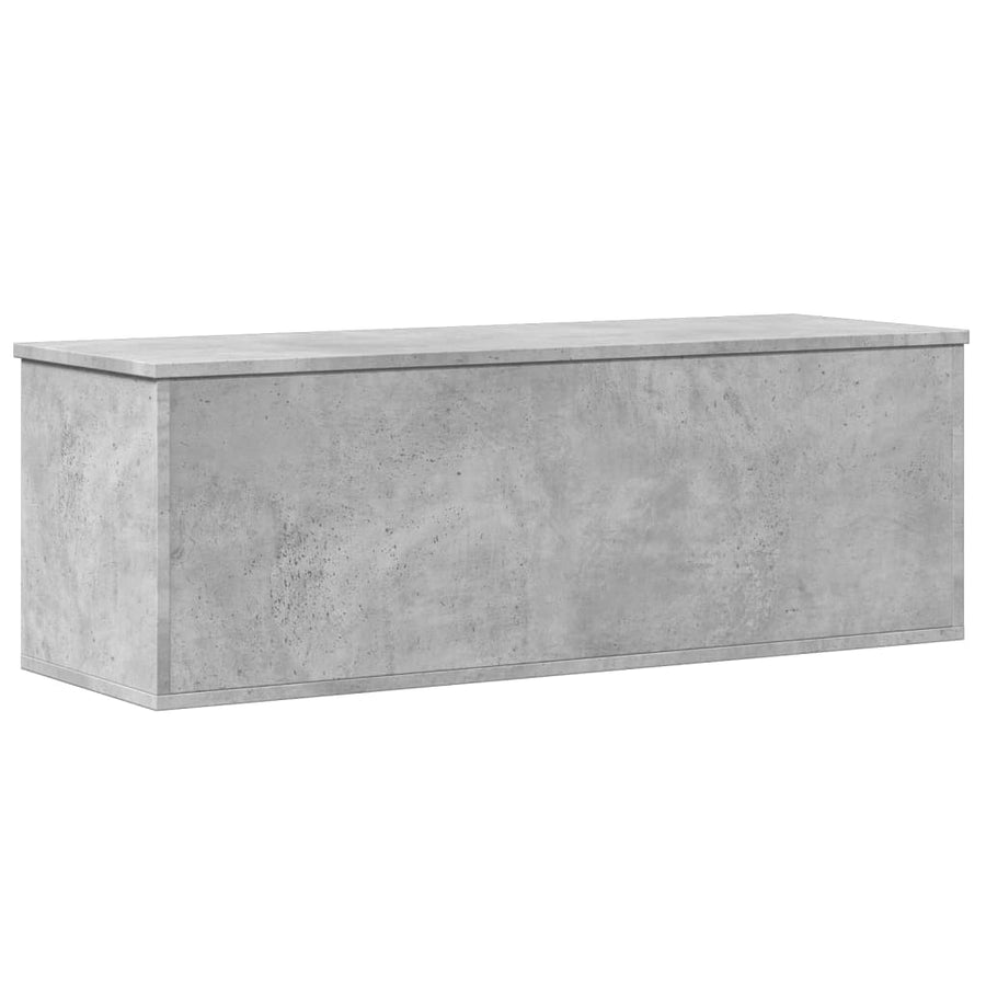 Opbergbox 102x35x35 cm bewerkt hout betongrijs