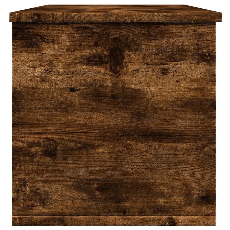 Opbergbox 102x35x35 cm bewerkt hout gerookt eikenkleurig