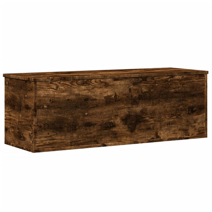 Opbergbox 102x35x35 cm bewerkt hout gerookt eikenkleurig
