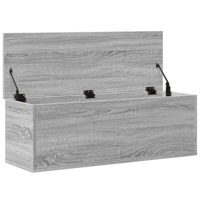 Opbergbox 102x35x35 cm bewerkt hout grijs sonoma eikenkleurig