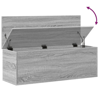 Opbergbox 102x35x35 cm bewerkt hout grijs sonoma eikenkleurig