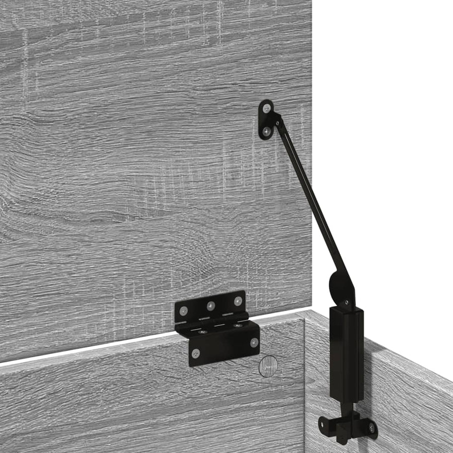 Opbergbox 102x35x35 cm bewerkt hout grijs sonoma eikenkleurig