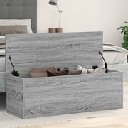 Opbergbox 102x35x35 cm bewerkt hout grijs