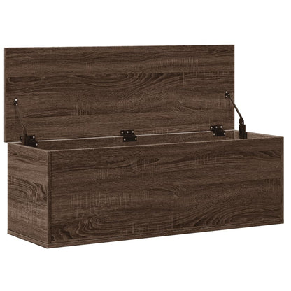 Opbergbox 102x35x35 cm bewerkt hout bruin eikenkleur