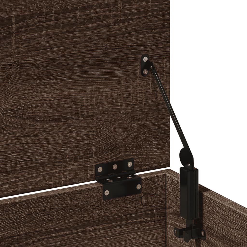 Opbergbox 102x35x35 cm bewerkt hout bruin eikenkleur